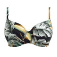 thumbnail image 3 of Fantasie Bamboo Grove Gathered Full Cup Underwire Bikini Top (501601),38HH,Jet, 3 of 4