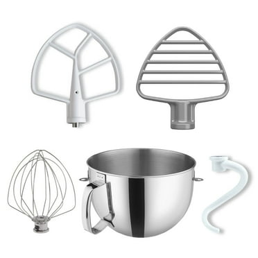 KitchenAid 6-Quart Stainless Steel Bowl   Coated Pastry Beater Accessory Pack | Fits 6-Quart KitchenAid Bowl-Lift Stand Mixers