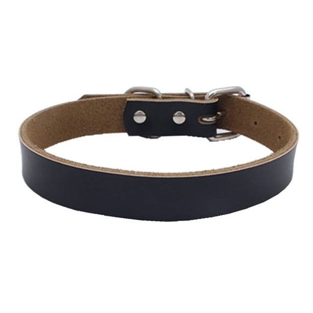 kurtrusly Mignon Chien Chaton Couleur Unie Cuir Chat Chiot Boucle Réglable Noir S