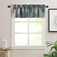 thumbnail image 2 of Rustic Valances Curtains Blue Grey Grunge Wood Planks Barn House Door Nails Country Life Theme, Windows Short Curtain Valance for Kitchen Bedroom Bathroom Decor with Rod Pocket, 1 Panel 54X18 Inches, 2 of 6