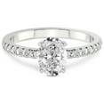 thumbnail image 3 of 5 Carat IGI Certified Oval Shape Lab Grown Diamond Engagement Ring | 14K White Gold | Venetia Half Eternity Diamond Ring | FG-VS1-VS2 Quality Friendly Diamonds, 3 of 4
