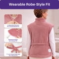 thumbnail image 2 of KEKOY Heating Pad for Back, Neck & Shoulders Relief, Wearable Electric Heat Pad with 4 Heat Settings & Detachable Belt, Birthday Gifts for Men and Women, 24" x 33", Dusty Rose, 2 of 12
