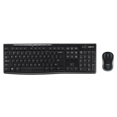 Used Logitech MK270 2.4GHz USB 103 Key Wireless Multimedia Keyboard and Optical Mouse