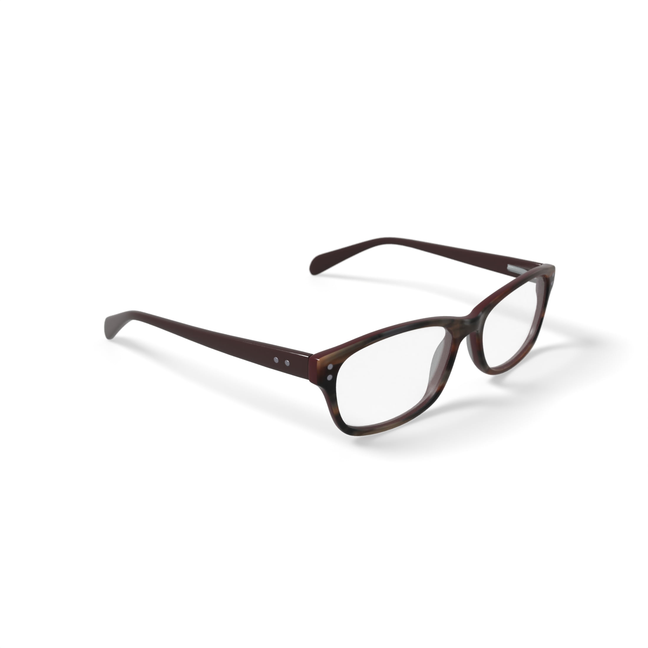 Walmart Women's FM14074 Rectangular Prescription Eyeglasses with Case, Brown