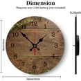 thumbnail image 2 of Weathered Blue Wooden Shabby Wood Teal Turquoise Green Painted Vintage Wall Clock Decorative for Living Room Decor Kitchen Bathroom Bedroom Office Silent Outdoor Waterproof Patio Wooden Analog Clock, 2 of 6