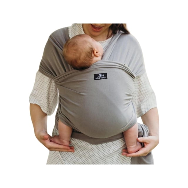 Fular Elástico Ergonómico para Bebé Recién Nacido Color Gris Ajustable