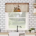 thumbnail image 4 of Gnome Pumpkin Valances for Windows Thanksgiving Sunflower Rod Pocket Curtain Valance Window Treatment Short Curtains for Kitchen Living Room, 42"x18", 4 of 5