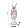 thumbnail image 2 of Easter Farmhouse Bunny Resin Ornament - Cute Rabbit Figurine for Living Room Home Tabletop & Gifting, Idyllic Easter Decor, Spring Holiday Resin Accent for Home & Office Display, 8*2.3*2in, Gold, 2 of 7