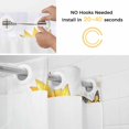 thumbnail image 5 of Yellow Sunflower No Hook Shower Curtain Waterproof,Bathroom Curtains with Snap in Liners and See Through Top Window,Butterfly Sunshine Farmhouse Country Hotel Style Bathtub Curtains Shower 72"Wx84"L, 5 of 8