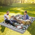 thumbnail image 4 of Boho Picnic Blanket for Outdoor - Waterproof Sandproof Beach Blanket, Extra Large Foldable Camping Mat, Lightweight Portable Travel Rug for Park, Beach, Hiking & RV (Vintage Floral Design), 4 of 9