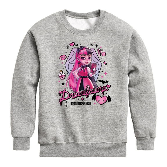 Monster High - Draculara - Toddler And Youth Crewneck Fleece Sweatshirt