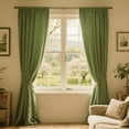 thumbnail image 3 of Heavyweight Velvet Curtains, Light Filtering Thermal Insulated Drapes, Rod Pocket Drapes for Living Room Bedroom & Home Office, 2 Panels, 3 of 5