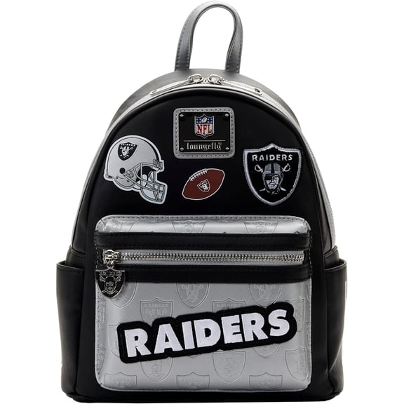 Loungefly Las Vegas Raiders Mini Backpack with patches