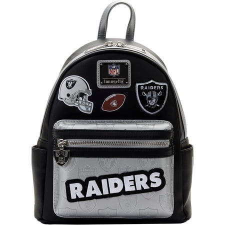 Loungefly Las Vegas Raiders Mini Backpack with patches
