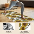 thumbnail image 4 of White Bee Sunflower Pattern Hot Yoga Mat Towel Non Slip for Hot Yoga - Quick-Drying Yoga Mat Cover with 4 Corner Pockets with Travel Bag - Hot Yoga Towel Non Slip Grip Moisture Wicking Sweat 70"x26", 4 of 6