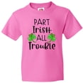 thumbnail image 3 of Inktastic Part Irish All Trouble St. Patrick's Day with Green Clovers Youth T-Shirt, 3 of 5