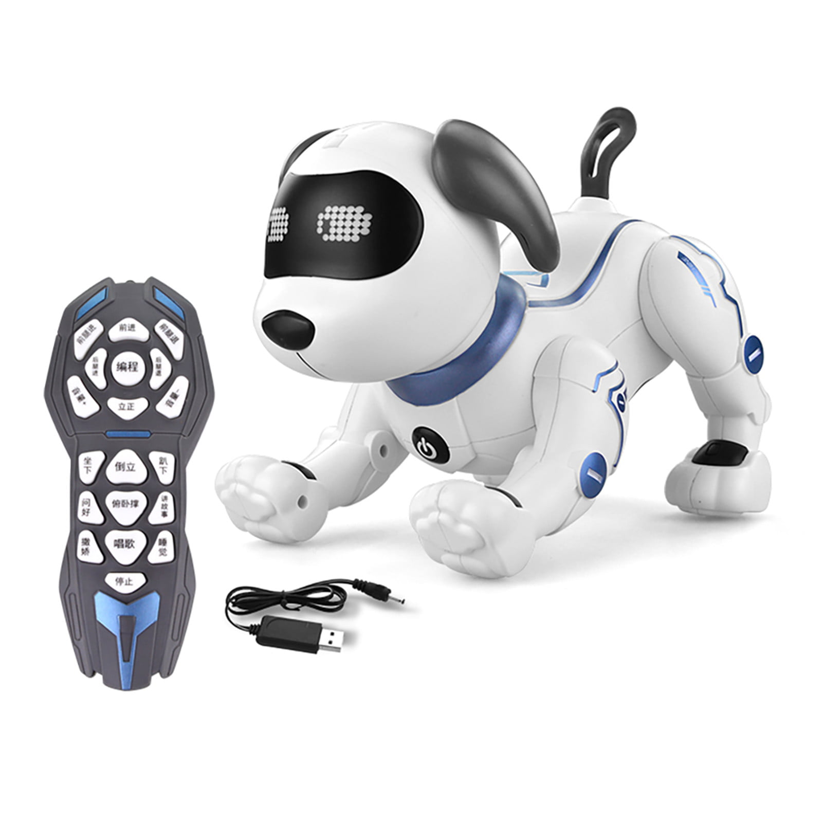 Robo Dexter The Robot Dog Kids Electronic Interactive Pet Blue Toy Playset 3+ 