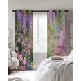 thumbnail image 2 of Spring Flower Blackout Curtains for Bedroom 45 Inch Length 2 Panels Set, Garden Blossom Fantasy Floral Pastoral Oil Painting Thermal Energy Saving Window Treatment Curtains Blackout Drapes 52"x45", 2 of 8