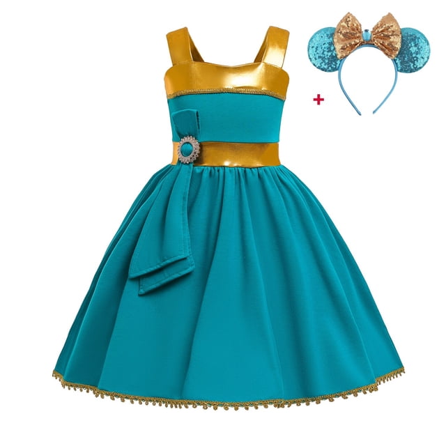 Vestido de Encanto para niñas, disfraz de Carnaval, verano, Virgen, niños, princesa Midi, Mirabel, Isabela, vestido de fiesta de cumpleaños Up120 Gao Jinjia LED