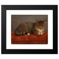 thumbnail image 2 of Maria Wiik 18x15 Black Modern Framed Museum Art Print Titled - Lying Cat, Mosse (1872 - 1873), 2 of 5