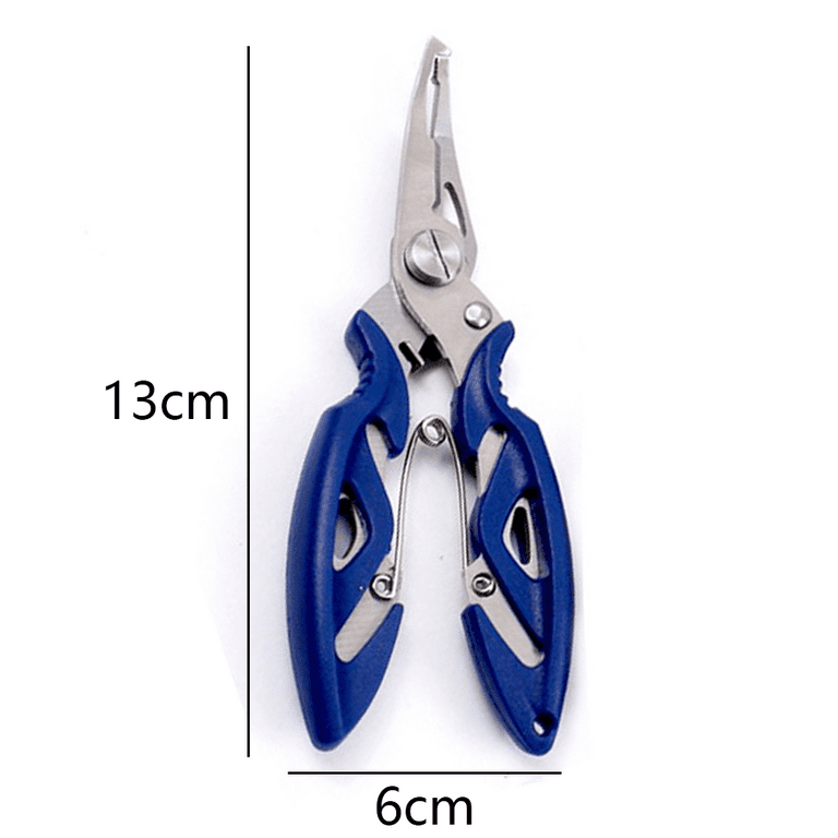 Fishing Pliers, Stainless Split Ring Fish Pliers Fishing Tools,Corrosion  Resistant Coating,Tungsten Carbide Fishing line Cutters,Sheath and Lanyard
