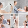 thumbnail image 4 of BRIGHT SHOWERS Dual Shower Head Combo Set, Handheld Showerhead Rainfall Shower Head Combo with Black Face, 60 Inch Long Stainless Steel Shower Hose, Chrome, 4 of 9