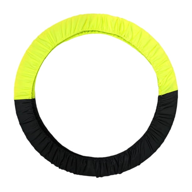 Funda protectora elástica para gimnasia artística, compatible con anillas de 60 cm a 85 cm. Negro Amarillo