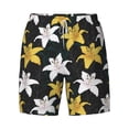 thumbnail image 5 of Rocae Lilies Flowers for Men's Swim Trunks Quick Dry With Two Side Pockets and One Lined Patch PocketSmall, 5 of 9
