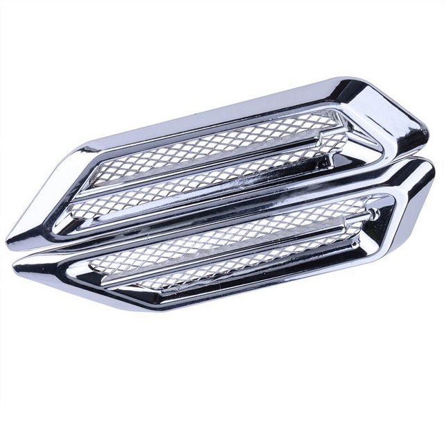 Cubierta de ala lateral de coche, alerón de flujo de aire de ventilación, embellecedor de rejilla de admisión de carreras, pegatina decorativa ABS, forma de tiburón Gill