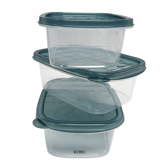 Set Con 3 Topper Recipientes Contenedores Para Alimentos De 1000ml C/u