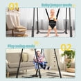 thumbnail image 3 of Slevoo 2-in-1 Baby Jumper and Swing Set with Portable Quick Foldable Stand, Easy Setup, Adjustable Strap, Soft Padded Seat, Black, 3 of 8