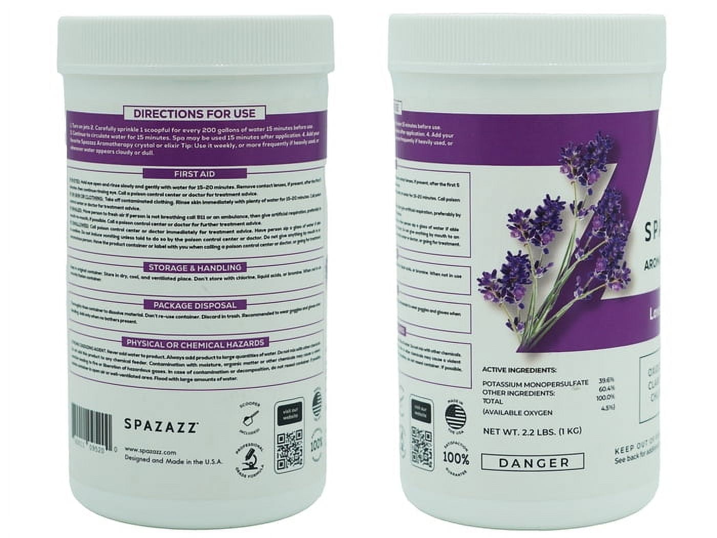 Spazazz Aroma Spa Shock Lavender Isle - Chlorine-Free Oxidizing Shock for Spa Water Clarification - Professional Grade Formula