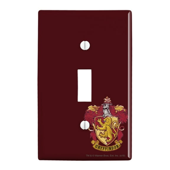 Harry Potter Gryffindor Painted Crest Plastic Wall Decor Toggle Light Switch Plate Cover
