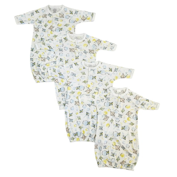 Bambini Layette Unisex Newborn Baby 4 Piece Gown Set
