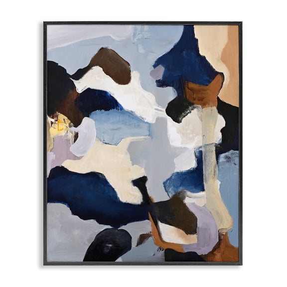 Cool Tones Composition Black Framed Giclee Art, design by Design Fabrikken