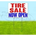 thumbnail image 1 of Tire Sale Now Open (18" x 24") Yard Sign, Includes Metal Step Stake, 1 of 6