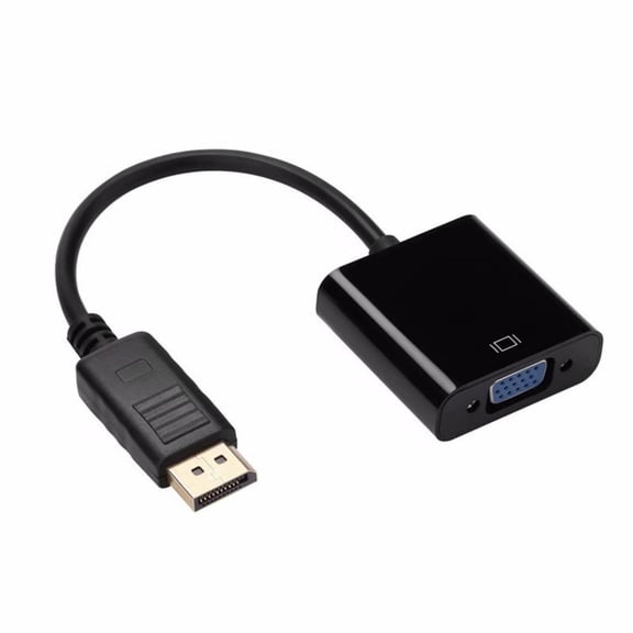 COOLHOOD DisplayPort to VGA Adapter 1080P DisplayPort to VGA/HDTV Adapter for Computer Laptop Monitors Projectors HDTV
