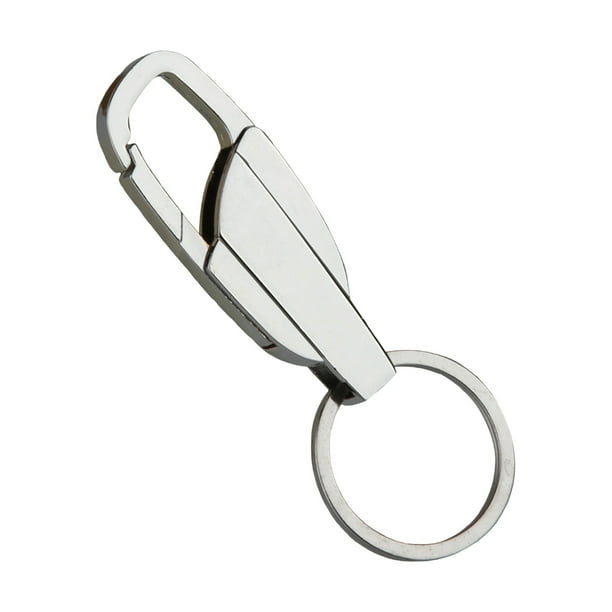Stainless Steel Keychain Car Key Chain Pendant Thickened Lock Keychain Men's Pendant Ring Fast Hanging Ring