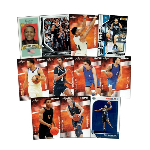 NBA Basketball Superpack - LeBron James, Victor Wembanyama, Paolo Banchero, Steph Curry & More | 11 cards   bonus