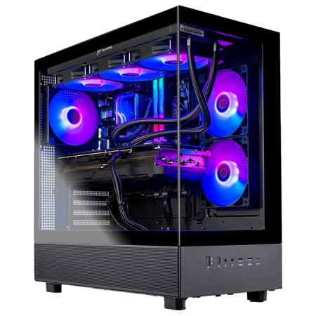 Skytech Azure Gaming PC Desktop, Ryzen 7 7700X 4.5 GHz (5.4GHz Turbo), NVIDIA RTX 5070 12GB, 1TB Gen4 NVMe SSD, 32GB DDR5 RAM 6000 RGB, 850W Gold PSU, 360mm ARGB AIO, Wi-Fi, Win 11