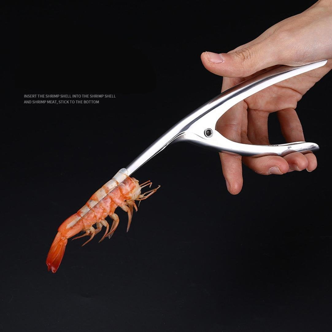 1PC Stainless Steel Peel Shrimp Tool Prawn Peeler Kitchen Gadgets Seafood Tool 