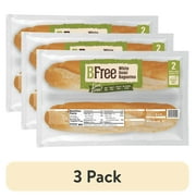 (3 pack) BFree Foods, Gluten Free, White (Bake at Home) Demi Baguettes, Size: 7.76oz, 2 Count