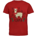 thumbnail image 1 of Christmas Fa La Llama Mens Soft T Shirt, 1 of 1