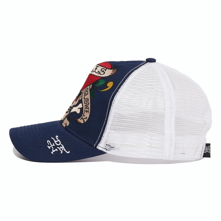 Ed Hardy Heart Skull Hat Navy - EHH0001-4 - Walmart.com