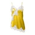thumbnail image 5 of Stichou Women's Satin Lace Cami Tops Y2k Asymmetrical Camisole Spaghetti Strap Side Slit 2026 Tank Top Trendy Going Out Tops Gold M, 5 of 5