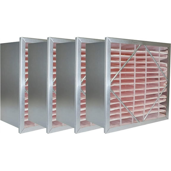 Filterbuy 20x20x12 MERV 11 Header, Rigid Cell Filters HVAC Replacement (4-Pack)