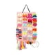 thumbnail image 5 of Organizador de lazo para accesorios para el pelo - Caja de almacenamiento de 6 compartimentos con diseño plegable, rosa y blanco, organizador portátil de joyería para viajes, 5 of 8