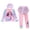 1-Pink1715, variant on Tiijoy Toddler Girls Long Sleeve Rash Guard Pants Swim Cap Swimsuit UPF 50 Bathing Suit, 3-Piece, Sizes 3-14