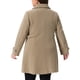 thumbnail image 3 of Abrigo de mujer de tallas grandes Agnes Orinda, chaqueta de trench de un solo botón, abrigo largo de invierno, peacoat 3X marrón, 3 of 6