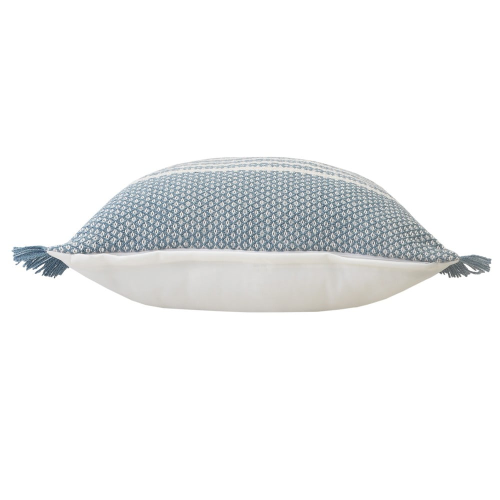 Ox Bay Bailey 24" x 24" Blue/White Striped Polyester Adult Decorative Indoor/Outdoor Throw Pillow